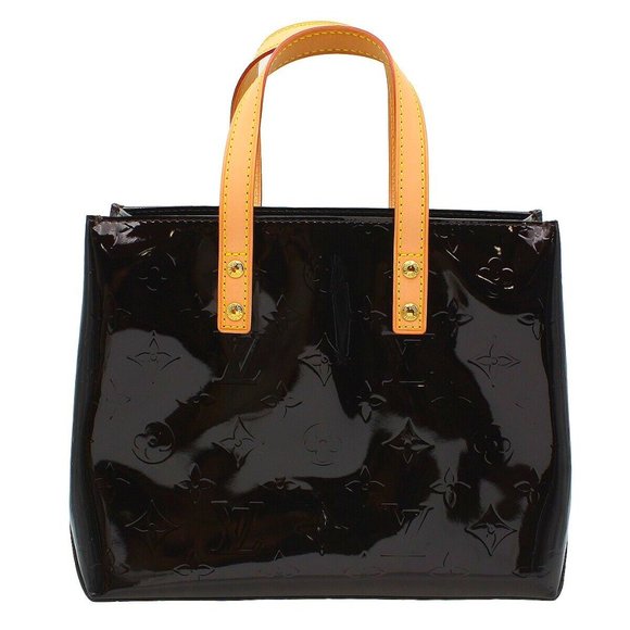 SALE! Vintage Louis Vuitton Houston Black Vernis Leather Logo Shoulder Bag Tote - Picture 3 of 14